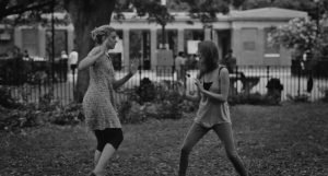 shot of two women enjoying in a park